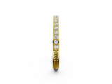 Yellow gold Round Cut Diamond Pavé Eternity Band with Channel Setting_6