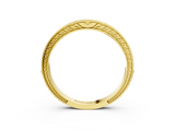 Yellow gold Round Cut Diamond Pavé Eternity Band with Channel Setting_7
