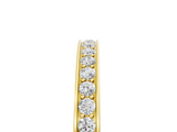 Yellow gold Round Cut Diamond Pavé Eternity Band with Channel Setting_9