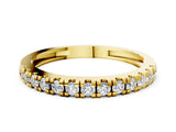 Yellow gold Round Cut Diamond Pavé Eternity Band with Micro Prong Setting_31