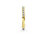 Yellow gold Round Cut Diamond Pavé Eternity Band with Micro Prong Setting_57