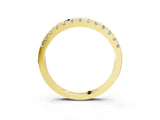 Yellow gold Round Cut Diamond Pavé Eternity Band with Micro Prong Setting_58