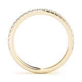 Yellow gold Round Cut Diamond Pavé Eternity Band with Shared Prong Setting 1