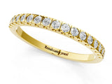 Yellow gold Round Cut Diamond Pavé Set Eternity Band_5