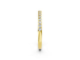 Yellow gold Round Cut Diamond Pavé Set Eternity Band_6