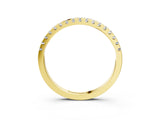 Yellow gold Round Cut Diamond Pavé Set Eternity Band_7