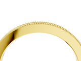 Yellow gold Round Cut Diamond Pavé Set Milgrain Edge Eternity Band_26