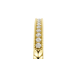 Yellow gold Round Cut Diamond Pavé Set Milgrain Edge Eternity Band_27