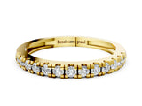 Yellow gold Round Cut Diamond Pavé Set Thin Band_22