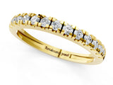 Yellow gold Round Cut Diamond Pavé Set Thin Band_23