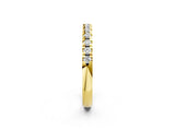 Yellow gold Round Cut Diamond Pavé Set Thin Band_24