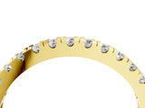 Yellow gold Round Cut Diamond Pavé Set Thin Band_26