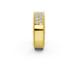 Yellow gold Round Cut Diamond Pave Eternity Band with Bead Prong Setting_23