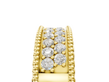 Yellow gold Round Cut Diamond Pave Eternity Band with Bead Prong Setting_26