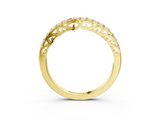 Yellow gold Round Cut Diamond Prong Set Eternity Band_7