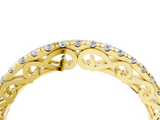 Yellow gold Round Cut Diamond Prong Set Eternity Band_8