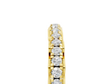 Yellow gold Round Cut Diamond Prong Set Eternity Band_9