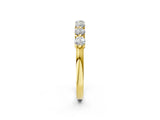 Yellow gold Round Cut Diamond Prong Set Half Eternity Band_4