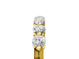 Yellow gold Round Cut Diamond Prong Set Half Eternity Band_7