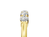 Yellow gold Round Cut Diamond Prong Set Half-Eternity Band_9