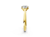 Yellow gold Round Cut Diamond Solitaire Engagement Ring with Cathedral Setting and Four-Prong Mount_41