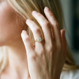 Yellow gold Round Cut Diamond Solitaire Engagement Ring with Celtic Knot Band and Four-Prong Setting_86