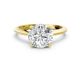 Yellow gold Round Cut Diamond Solitaire Engagement Ring with Classic Band and Four-Prong Setting_51