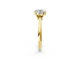 Yellow gold Round Cut Diamond Solitaire Engagement Ring with Classic Band and Four-Prong Setting_53