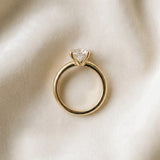 Yellow gold Round Cut Diamond Solitaire Engagement Ring with Four-Prong Setting and Classic Band_38