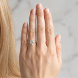 Yellow gold Round Cut Diamond Solitaire Engagement Ring with Pavé Band and Four-Prong Setting_58