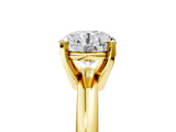 14K Yellow Gold 2.01 Carat F VS1 Round Diamond Solitaire Engagement Ring with Round Band and Four-Prong Setting
