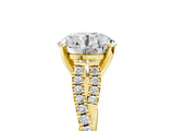 Yellow gold Round Cut Diamond Solitaire Engagement Ring with Twisted Pavé Band and Four-Prong Setting_60