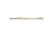 Yellow gold Round Cut Diamond Tennis Bracelet with Box Chain and Four-Prong Setting_8