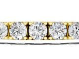 Yellow gold Round Cut Diamond Tennis Bracelet with Box Clasp and Four-Prong Setting_3