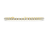 Yellow gold Round Cut Diamond Tennis Bracelet with Claw Prong Setting_2