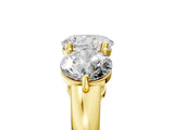 Yellow gold Round Cut Diamond Three-Stone Ring with Prong Setting and Classic Band_138