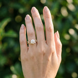 Yellow gold Round Cut Diamond Twisted Band with Milgrain Pave Setting and Four-Prong Setting_8