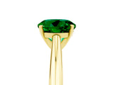 Yellow gold Round Cut Emerald Solitaire Engagement Ring with Cathedral Setting and Four-Prong Mount_71
