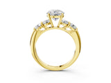 Yellow gold Round Cut Five-Stone Prong Set Diamond Ring with Classic Band_47