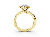 Yellow gold Round Cut Halo Split Shank Prong Setting Ring_15