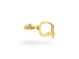 14K Yellow Gold 0.56 Carat F-G VS-SI Round Cut Milgrain Bezel Set Leverback Earrings