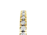 Yellow gold Round Cut Moissanite Pavé Set Thin Band_5