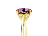 Yellow gold Round Cut Morganite Solitaire Engagement Ring with Cathedral Setting and Four-Prong Mount_29