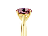 Yellow gold Round Cut Morganite Solitaire Engagement Ring with Cathedral Setting and Four-Prong Mount_35