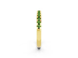Yellow gold Round Cut Peridot Pavé Set Thin Band_2