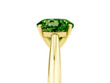 Yellow gold Round Cut Peridot Solitaire Engagement Ring with Cathedral Setting and Four-Prong Mount_29