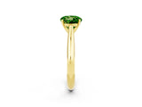 Yellow gold Round Cut Peridot Solitaire Engagement Ring with Cathedral Setting and Four-Prong Mount_32