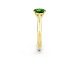 Yellow gold Round Cut Peridot Solitaire Engagement Ring with Cathedral Setting and Four-Prong Mount_74