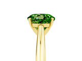 Yellow gold Round Cut Peridot Solitaire Engagement Ring with Cathedral Setting and Four-Prong Mount_77