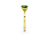 Yellow gold Round Cut Peridot Solitaire Engagement Ring with Classic Band and Four-Prong Setting_26